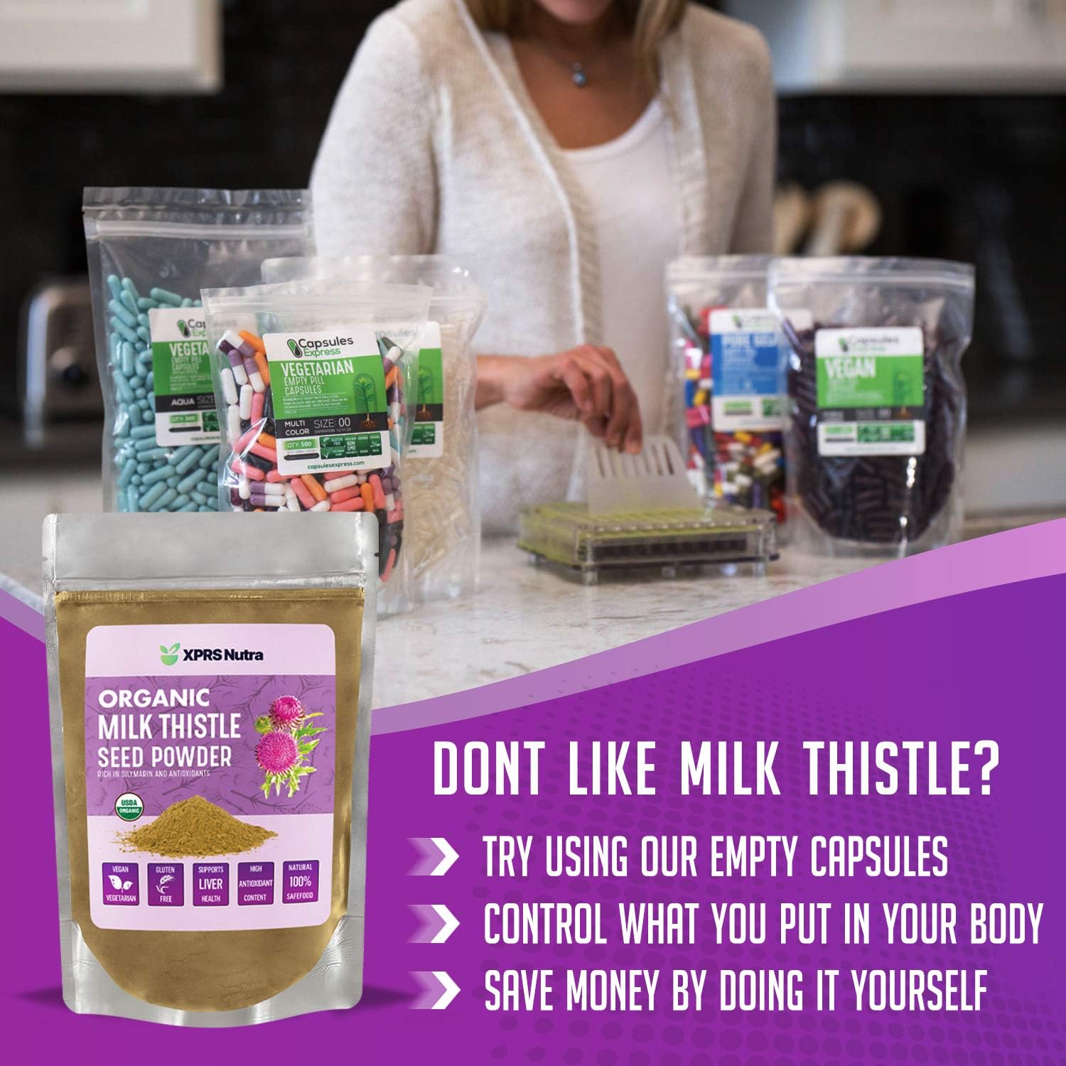 Organic Milk Thistle Seed Powder - Rich in Silymarin & Antioxidants - Supports Liver Health - Vegan Friendly (4 oz)