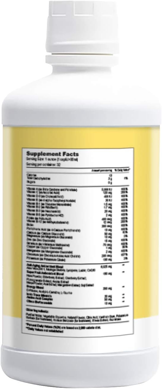 Organic Moringa Juice Energy Plus - All Natural Multivitamin and Antioxidant Drink - 32oz