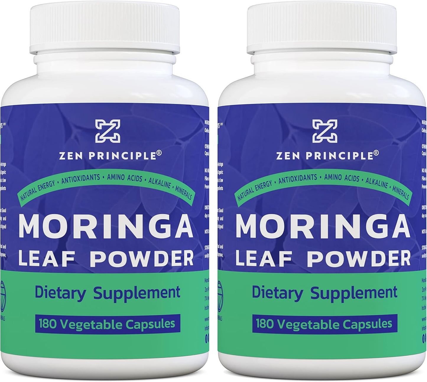 Organic Moringa Oleifera Capsules - Ultra-Premium Superfood for Natural Energy Boost and Multi-Vitamin Support - Vegan, Non-GMO, Gluten-Free - 360 Count