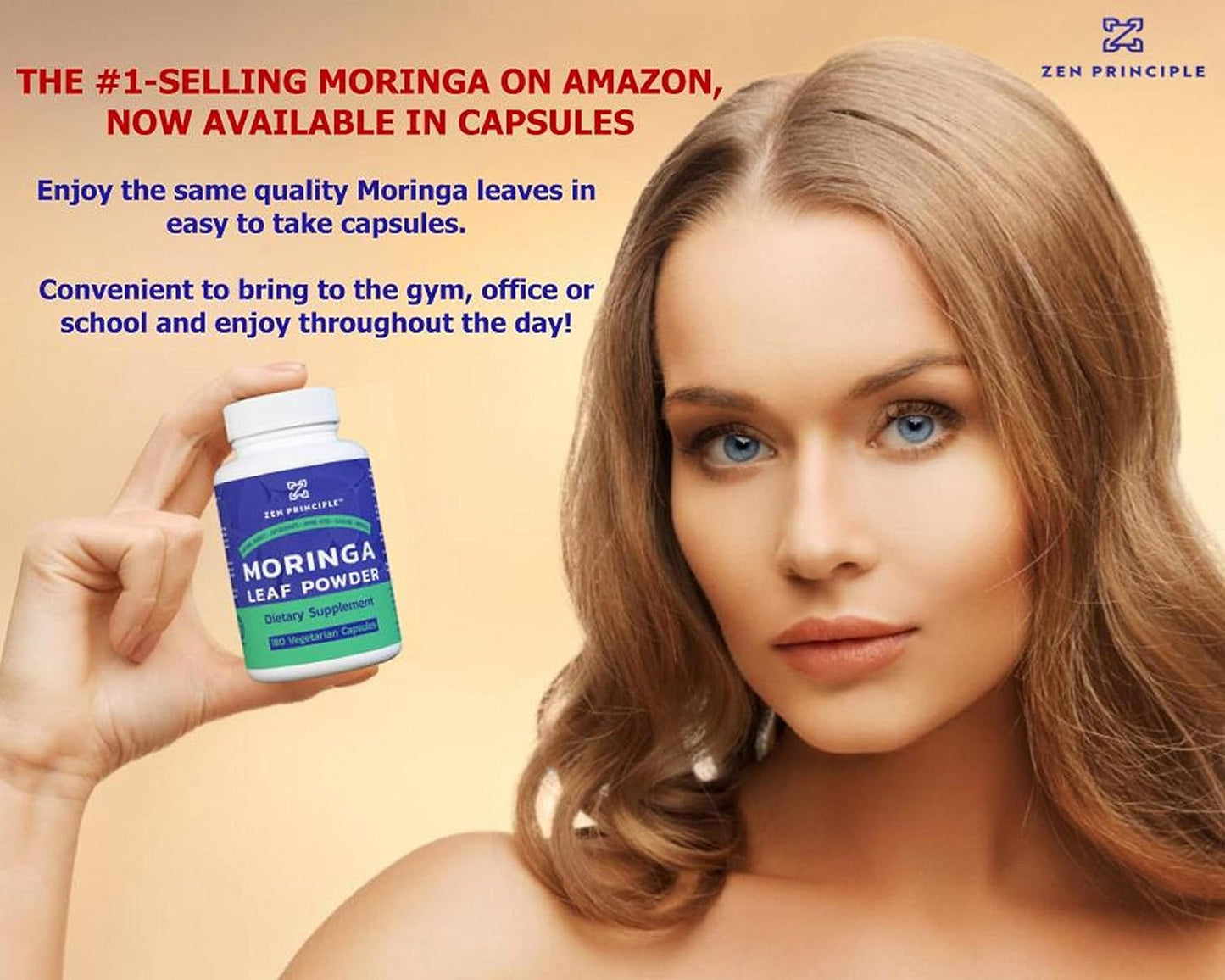 Organic Moringa Oleifera Capsules - Ultra-Premium Superfood for Natural Energy Boost and Multi-Vitamin Support - Vegan, Non-GMO, Gluten-Free - 360 Count