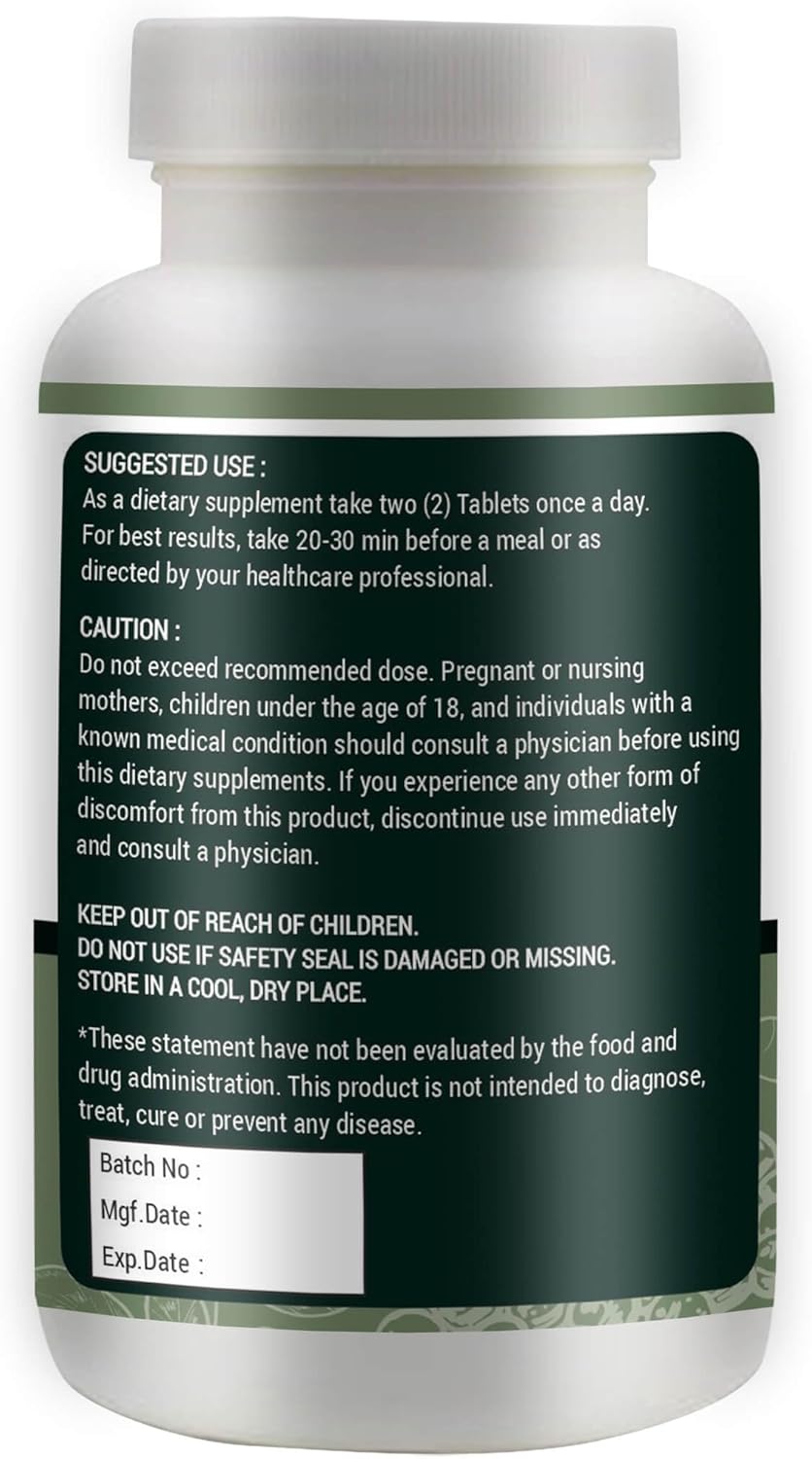 Organic Moringa Tablets with Turmeric & Black Pepper - 300 Pills, 5 Month Supply - 1000 Mg per Serving - Digestive Health Support - Pack of 1