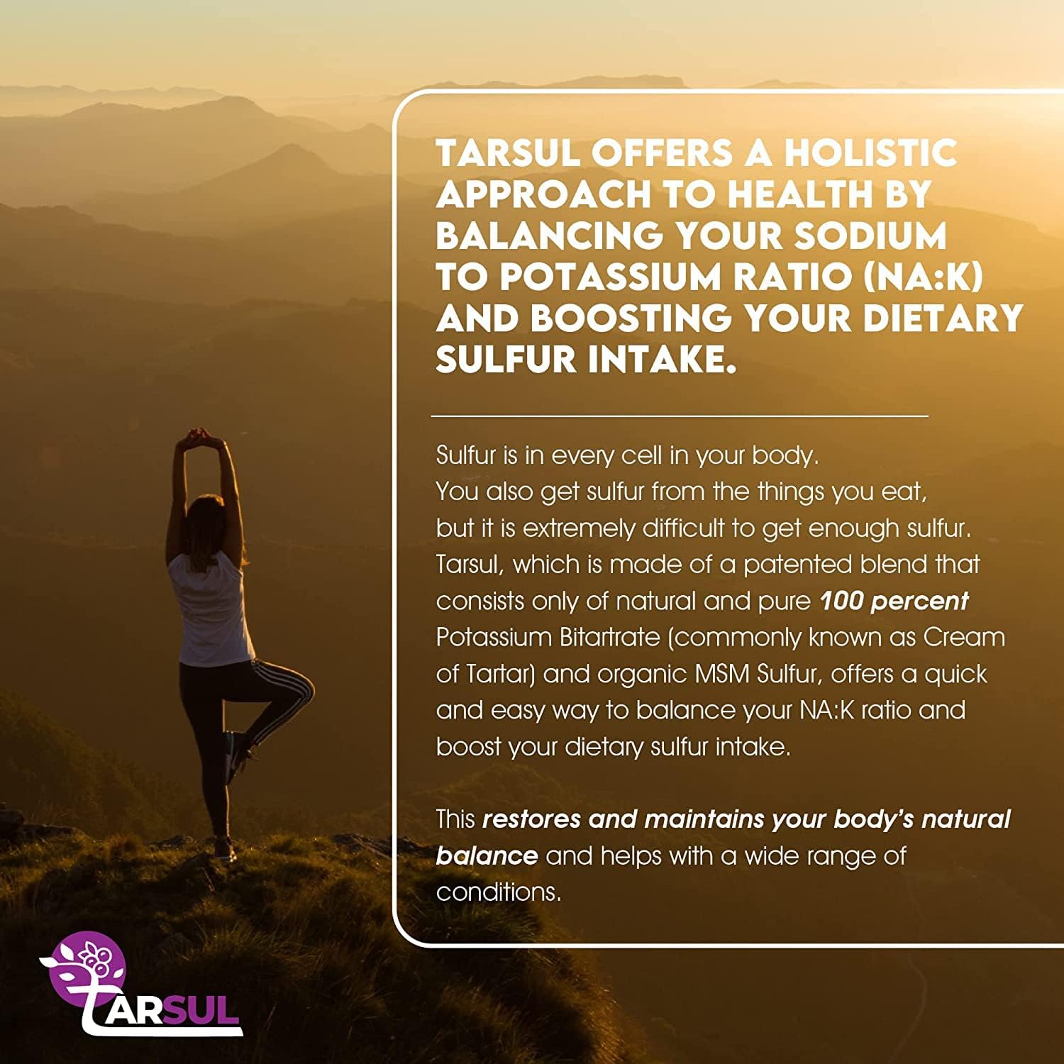 Organic MSM Sulfur & Cream of Tartar Supplement for Gut, Skin, Heart & Joint Health - 150g Powder