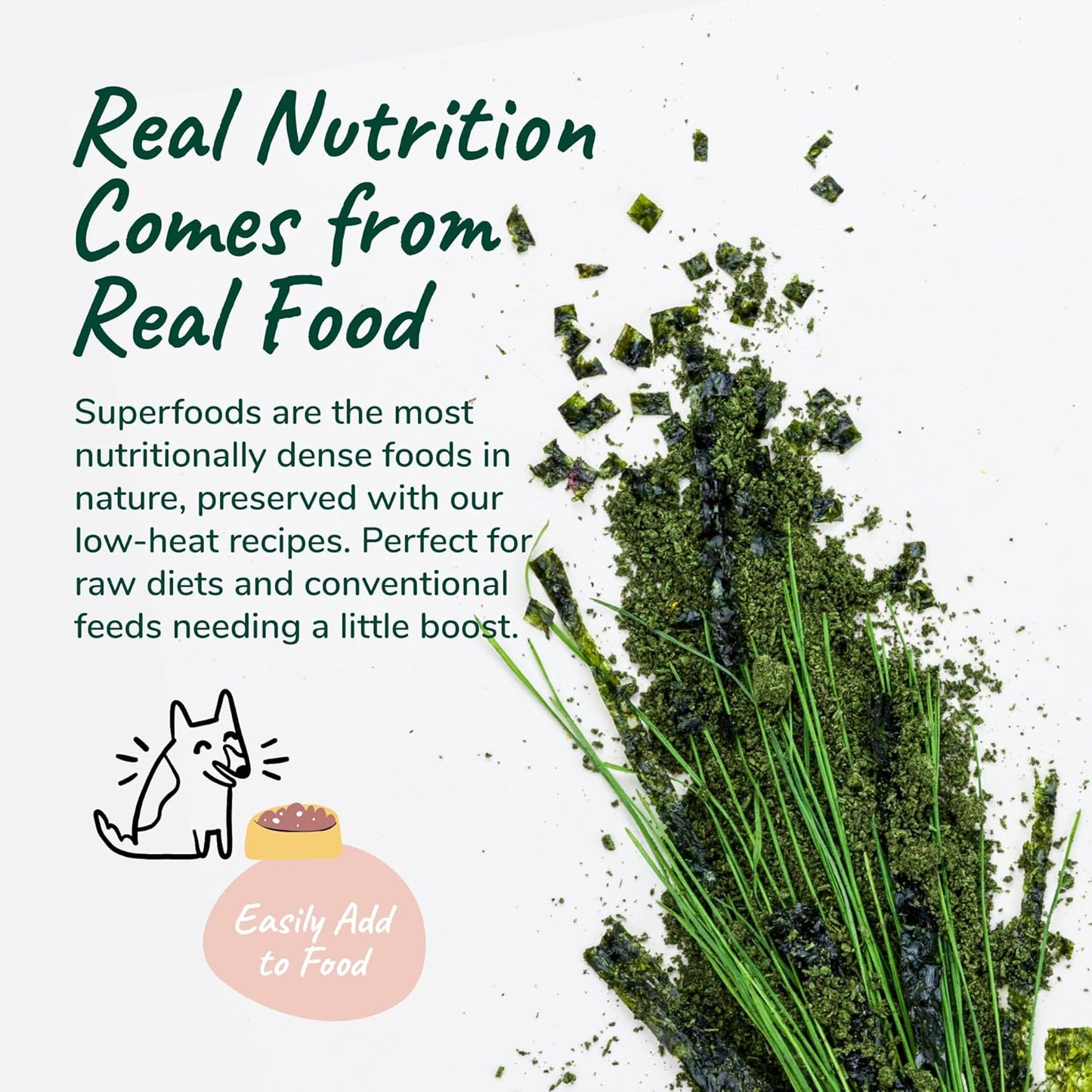 Organic Multivitamin for Dogs & Cats - Skin & Coat Vitamins - Natural Formula with Wheatgrass, Kelp, Flax Seed, Seaweed, Coconut - 4 oz - USA Made