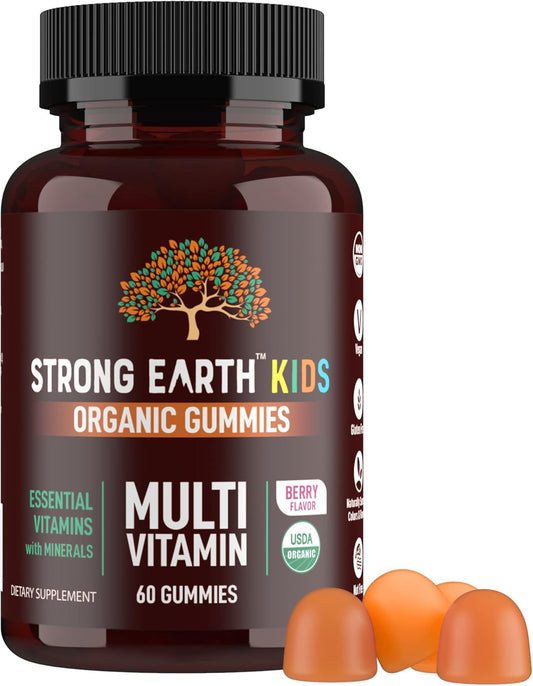 Organic Multivitamin Gummies for Kids with Immune Support - 60 Count