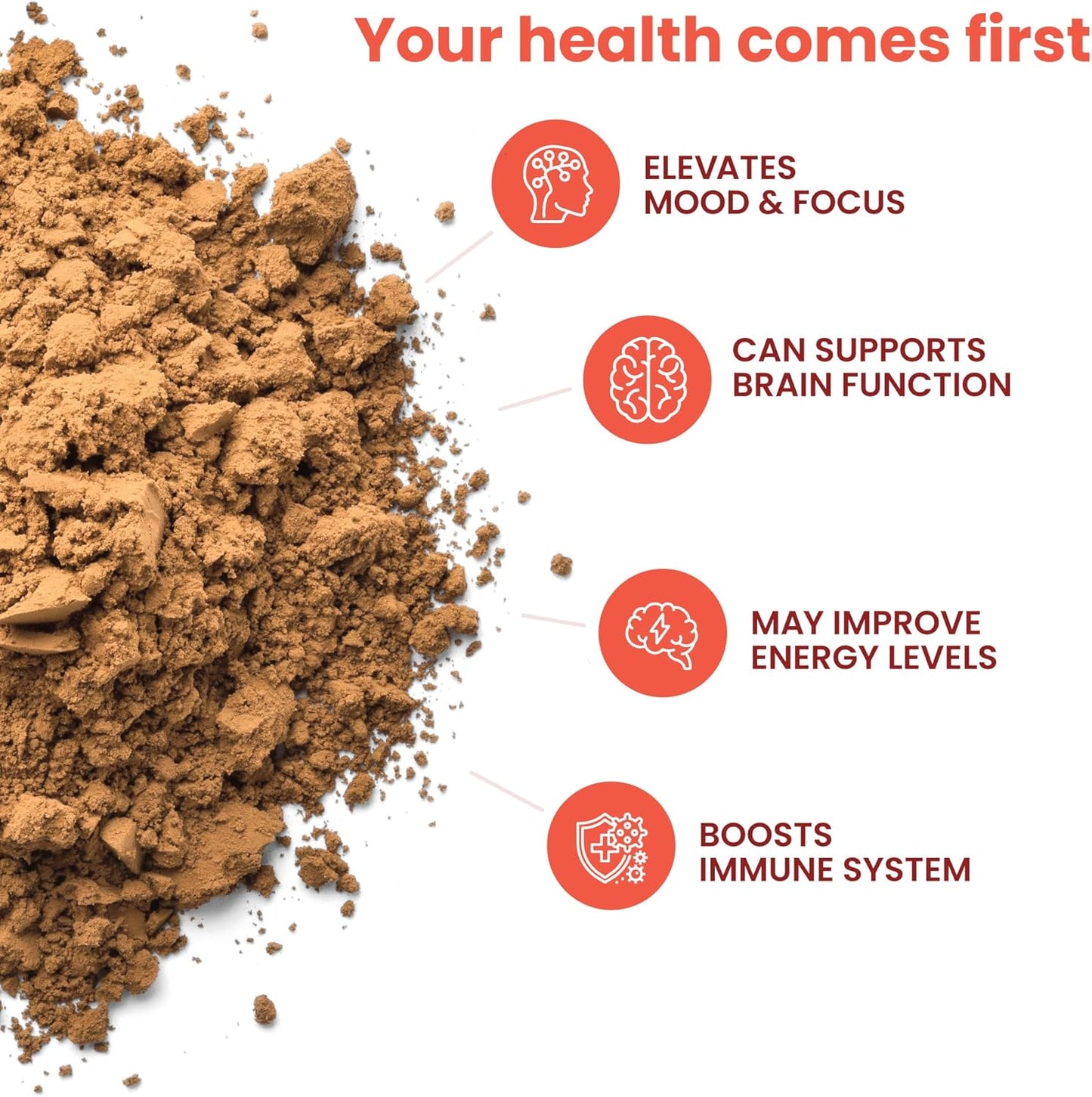 Organic Mushroom Powder Blend with Reishi, Lion’s Mane, Cordyceps, and Chaga - Immune Boost & Brain Support Supplement for Coffee, Tea, Water - Dr. Botanical Health 4-in-1 Extract Complex
