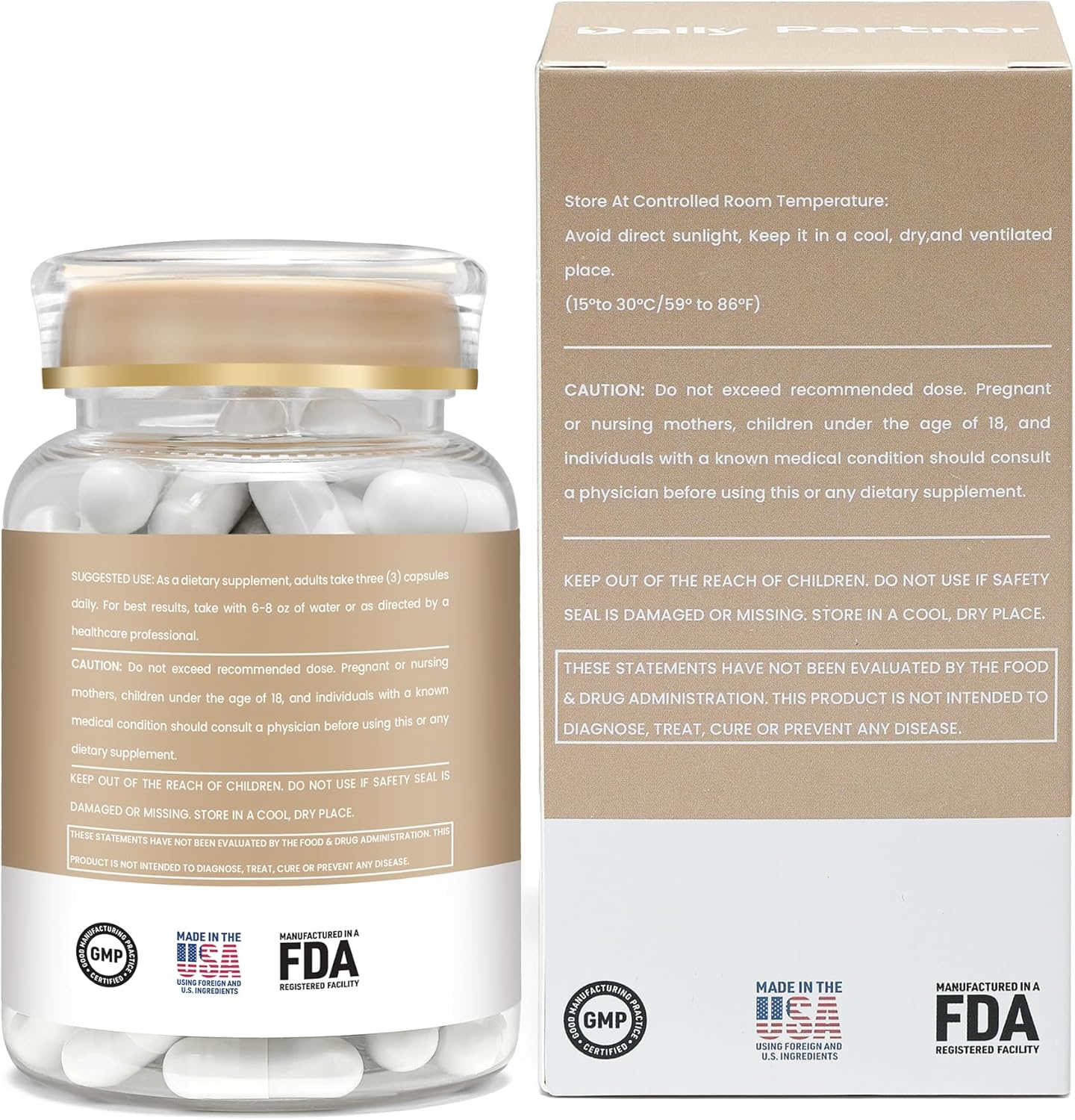 Organic Mushroom Supplement for Immune Boost, Memory, Focus & Energy - Lion's Mane, Reishi, Cordyceps, Turkey Tail - Brain Support - 2000mg, 90 Vegan Capsules with Capsule Box