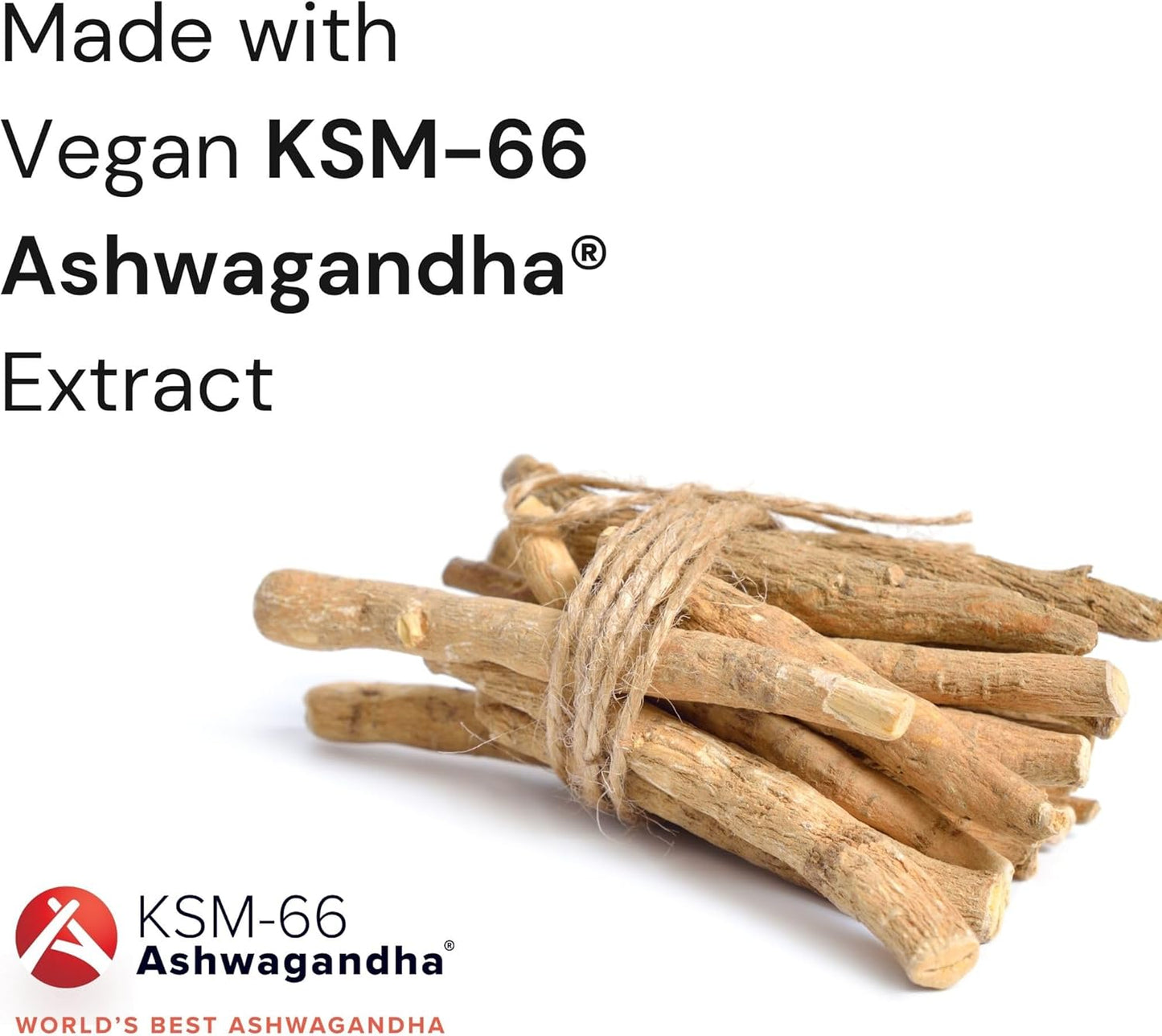 Organic Natgrown Ashwagandha KSM 66 Root Extract Capsules 600mg with Black Pepper - Vegan Supplement for Superior Absorption - 60 Count