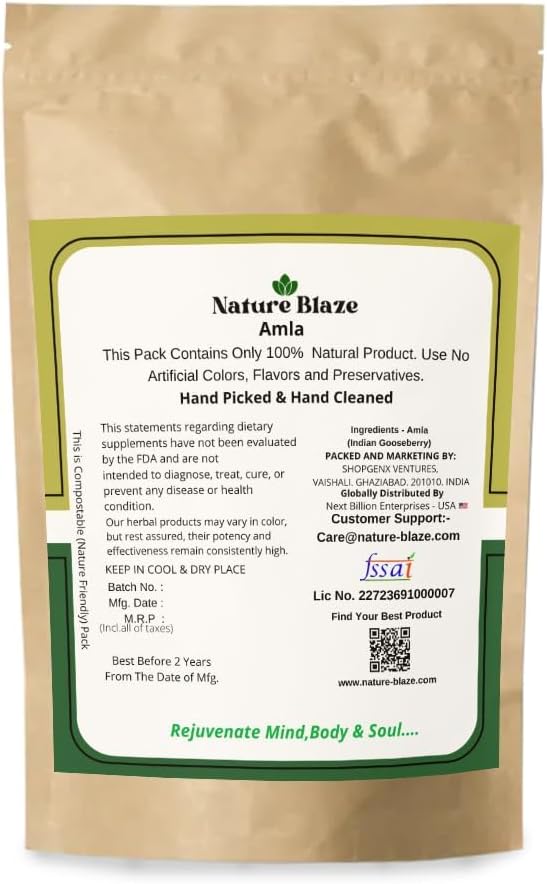 Organic Nature Blaze Amla Extract Powder - 7 Ounces (200g)