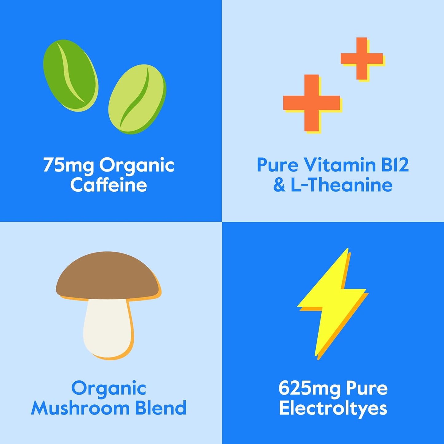 Organic Nectar Energy Booster Powder Packets - Caffeine, B12, Electrolytes - Sugar Free, Zero Calorie - Healthy Hydration & Energy Supplement
