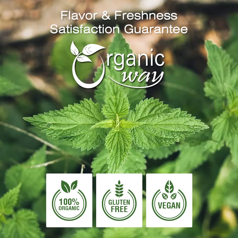 Organic Nettle Leaf Powder - Herbal Tea | Raw, Vegan, Non GMO | USDA Certified | Albania Origin - 1LB/16oz