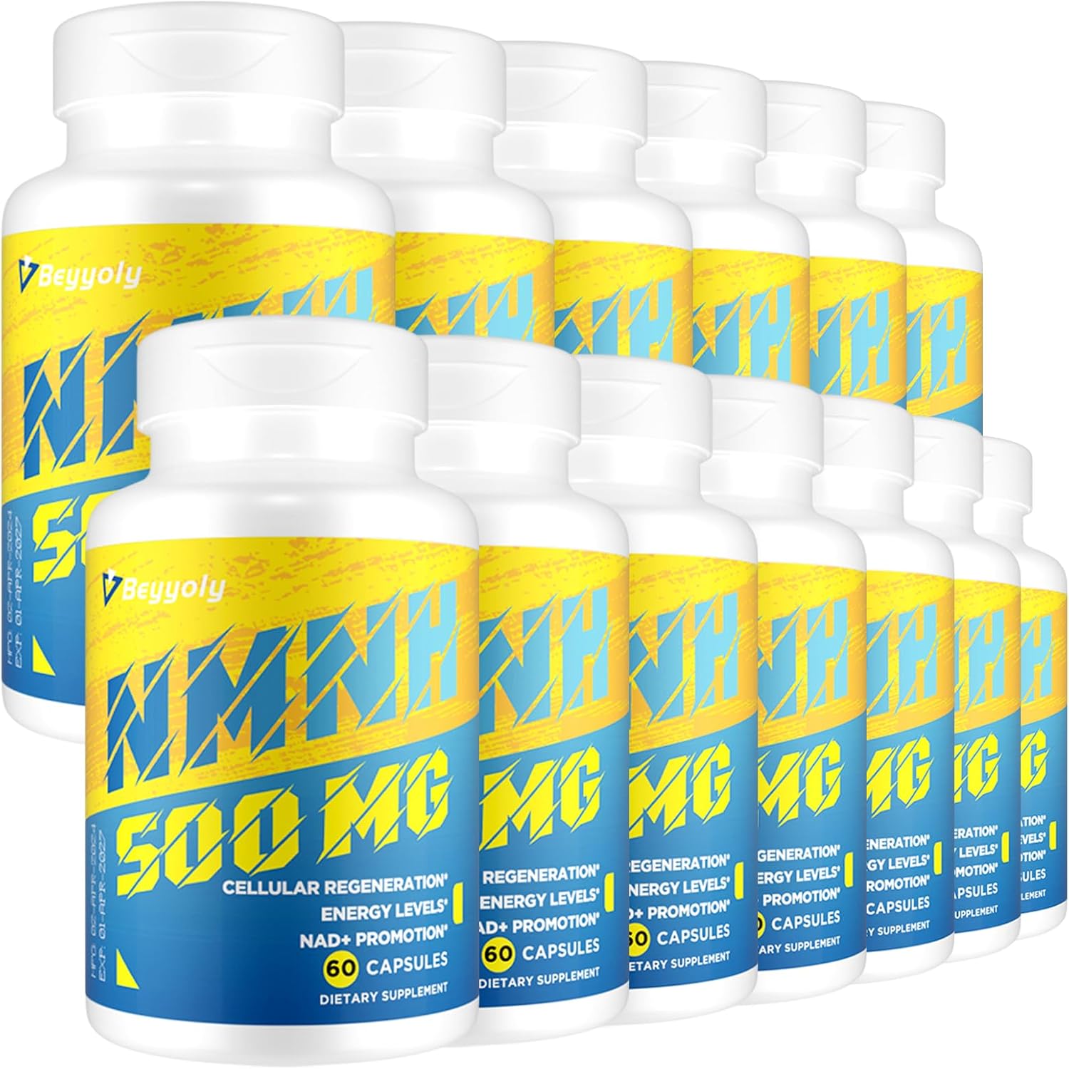 Organic NMNH NAD Supplement 500mg for Anti-Aging & Energy - Boost NAD+ Levels for Men & Women, Immune Support, Focus - 780 Capsules