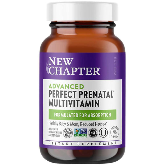Organic Non-GMO Prenatal Vitamins - 96ct with Folate, Iron, Vitamin D3, and Probiotics for Healthy Mom and Baby
