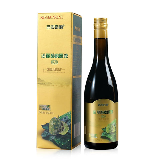Organic Noni Juice Puree from 18 Degrees North Latitude Paracel Islands - Naturally Fermented Noni Enzyme, 100% Natural, 17 fl oz - XISSA NONI