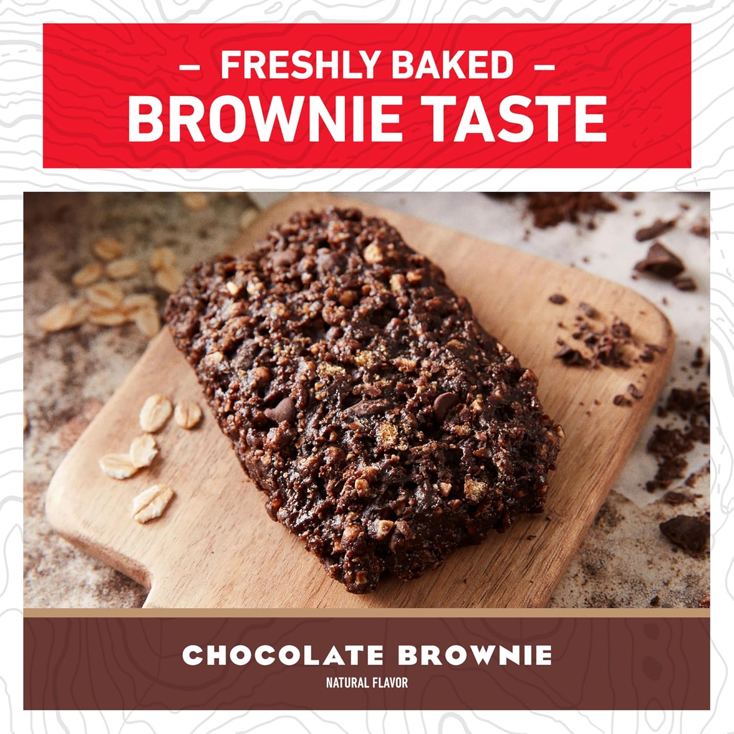 Organic Oats Chocolate Brownie Energy Bars - Non-GMO Plant Based Protein (15 Pack)
