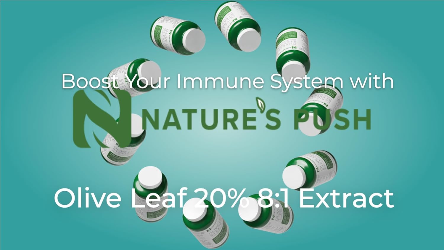 Organic Olive Leaf Extract Capsules - High-Potency 8:1 Extract with 20% Oleuropein for Immune, Skin, & Heart Health - Antioxidant Rich, Vegan, Non-GMO, Gluten-Free - 60 Capsules, 2 Month Supply