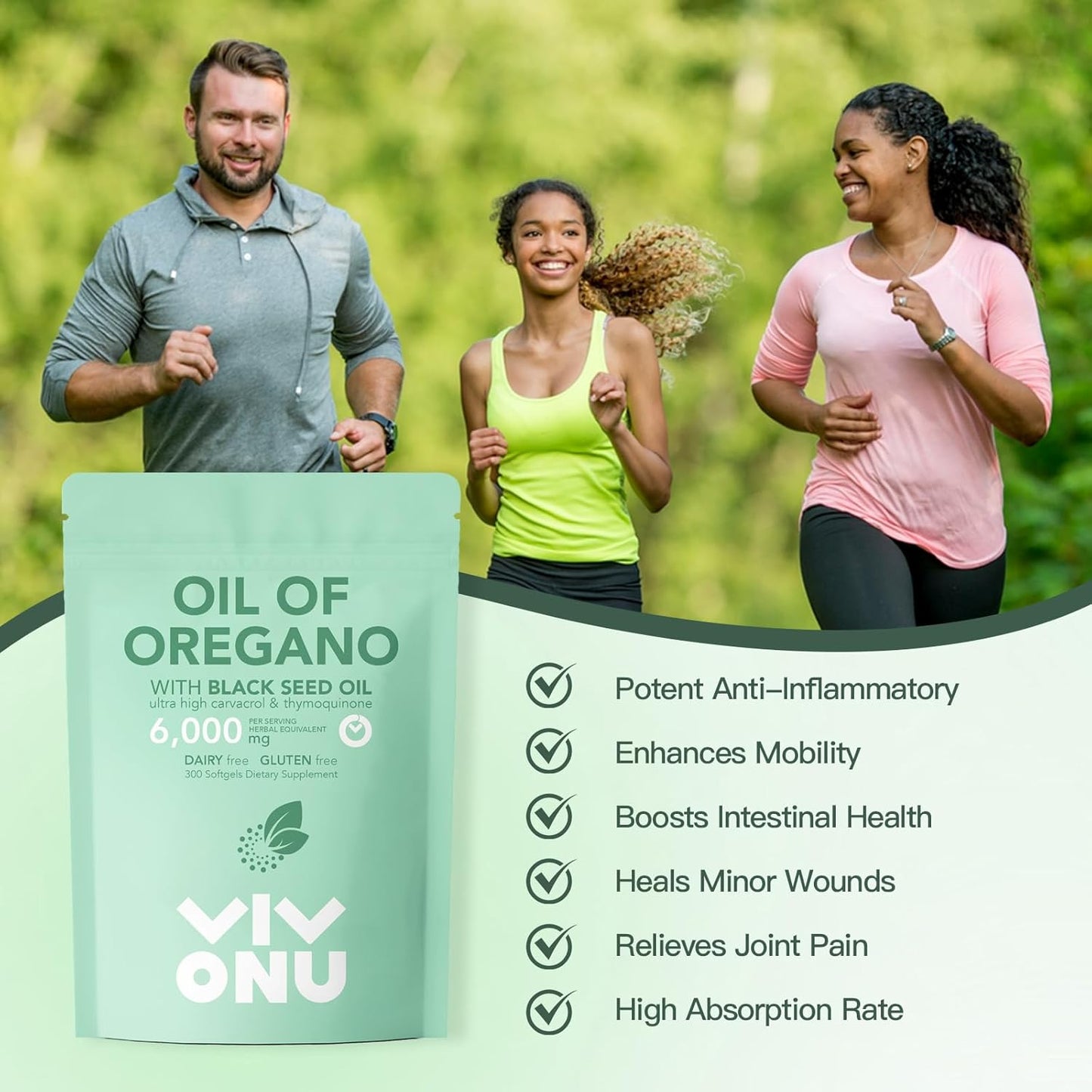 Organic Oregano and Black Seed Oil Softgels | 300 Count Capsules | Non-GMO Gluten Free Extract | Aceite de Oregano Pill