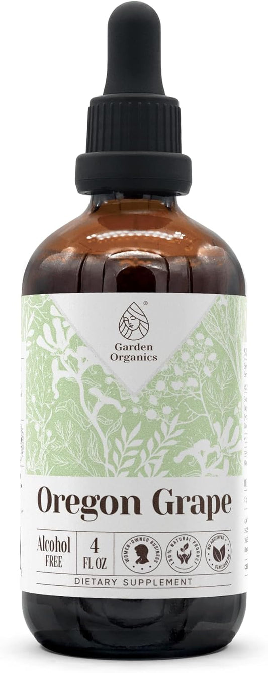 Organic Oregon Grape Immune Booster Tincture Extract - Alcohol-Free Liquid Drops (4 fl oz)