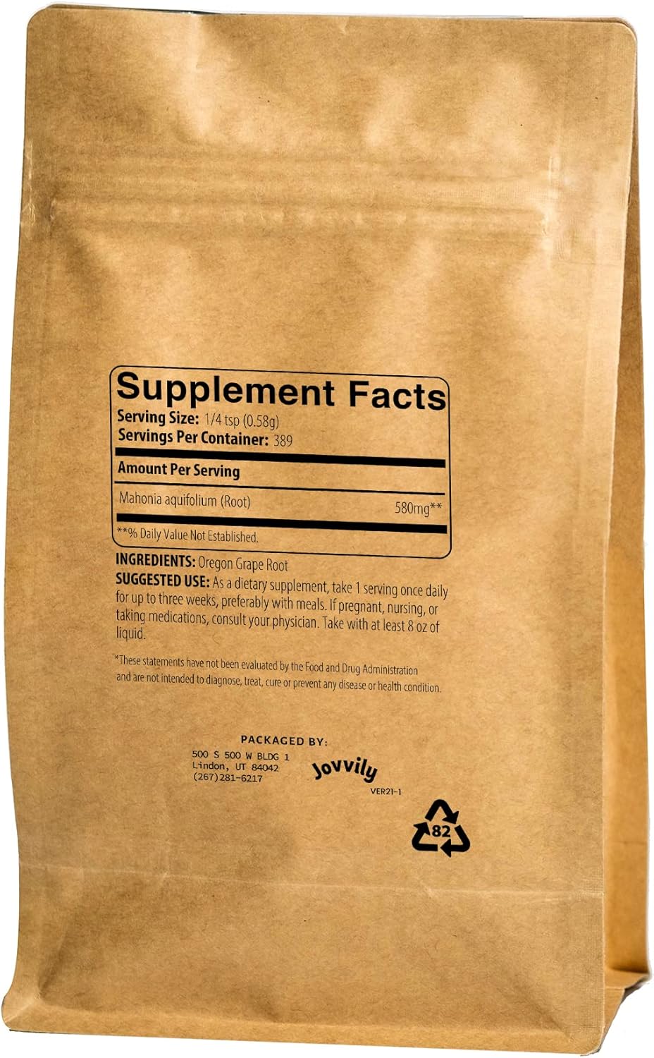 Organic Oregon Grape Root Powder - 8 oz - Single Ingredient Herbal Supplement for Health