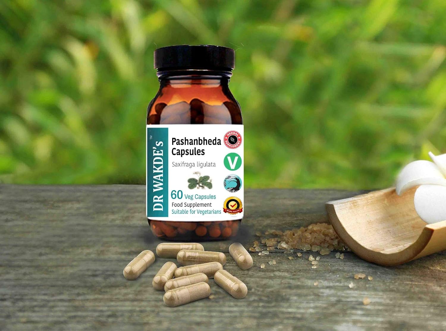 Organic Pashanbheda Capsules - 60 Vegetarian Caps - Ayurvedic Herbal Supplement - Vegan Friendly - Bulk Discounts