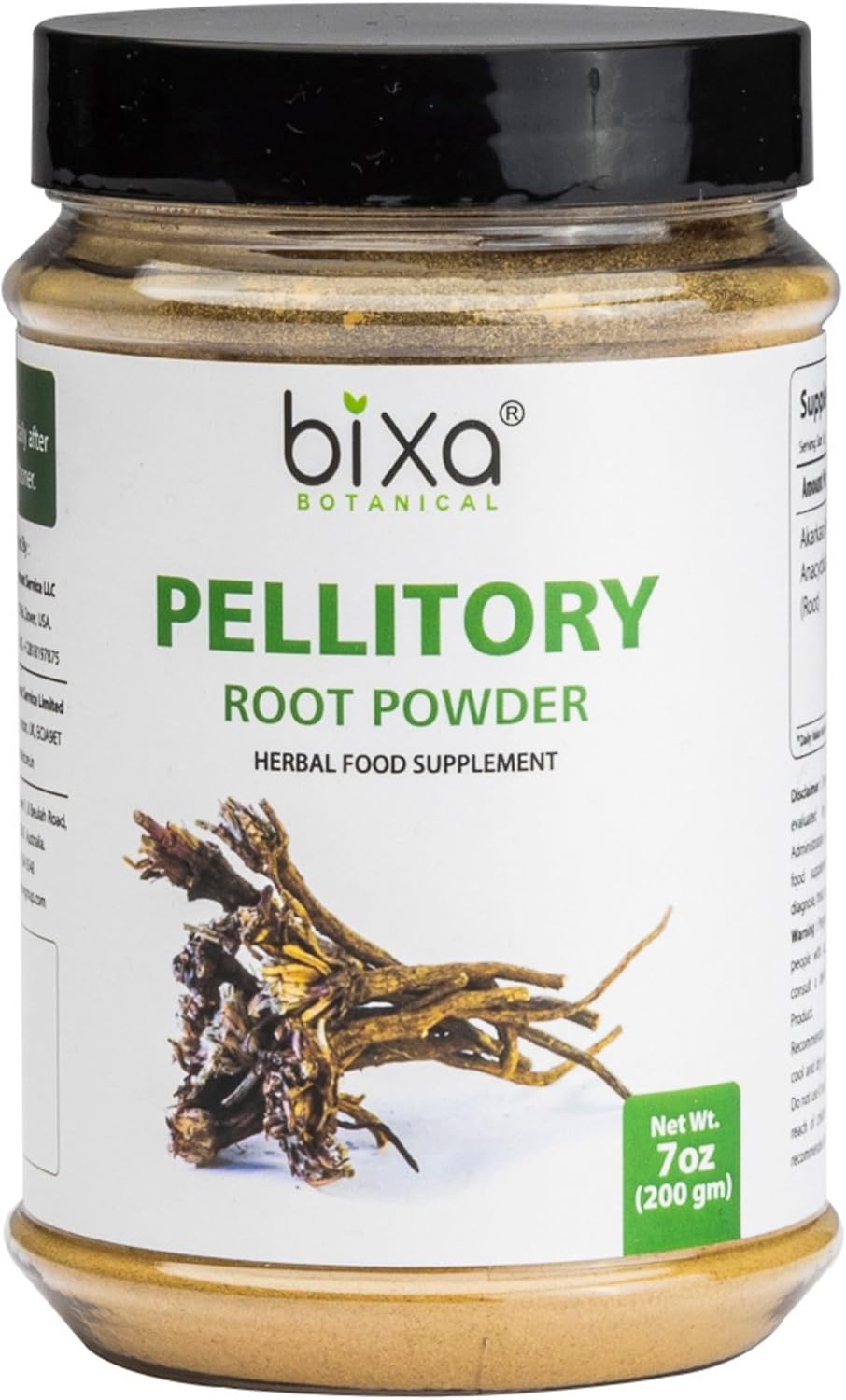 Organic Pellitory Root Powder - 200g | Anacyclus Pyrethrum | Ayurvedic Herbal Supplement | Gluten-Free, Non-GMO, Vegan
