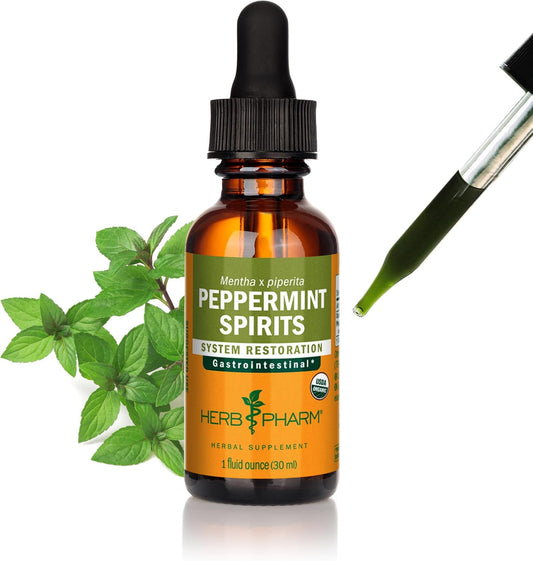 Organic Peppermint Spirits by Herb Pharm - 1 Fl Oz Bottle