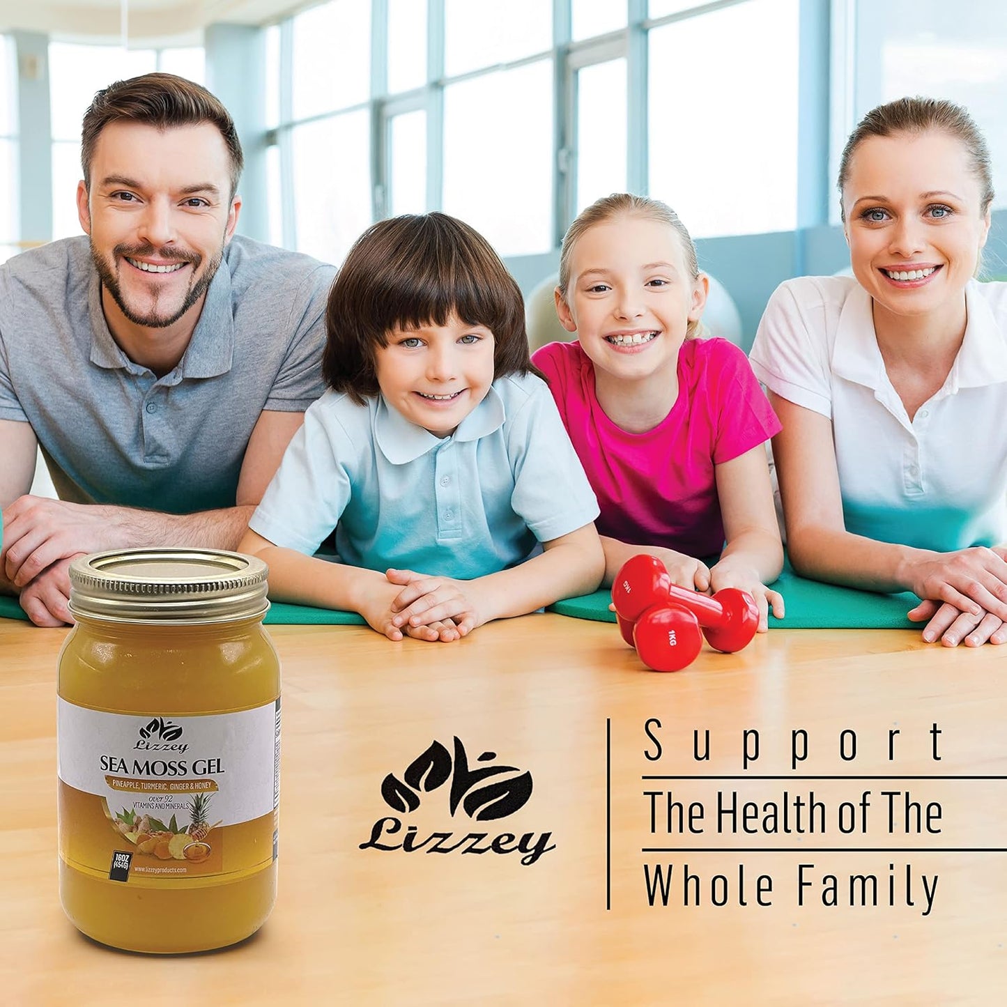 Organic Pineapple Sea Moss Gel with Turmeric & Ginger for Immune Health & Digestion, All Natural Superfood Supplement for Men & Women