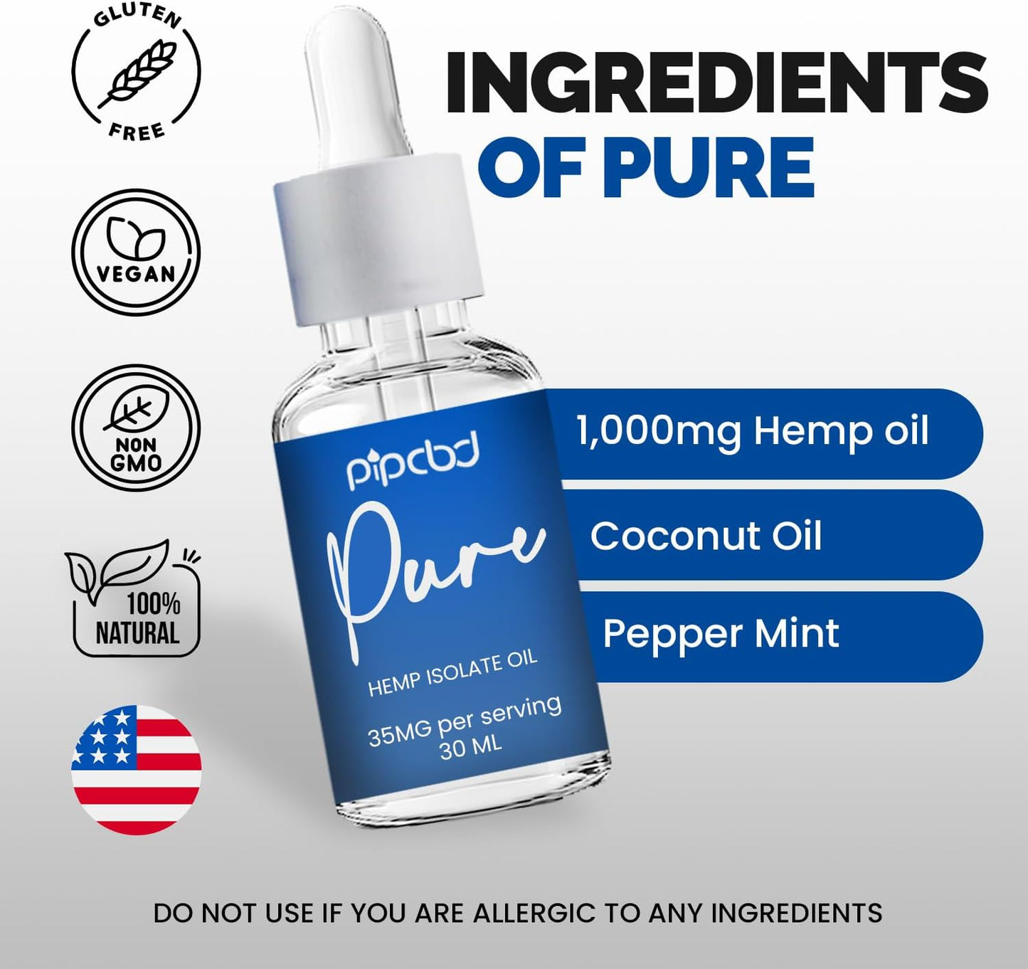 Organic PIPCBD Puremetabolism boosterIsolate Oil with Coconut Oil for Daily Wellness - Vegan, Gluten-Free & Lab-Tested Formula for Support