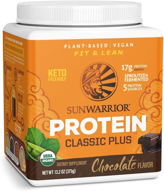 Organic Plant-Based Chocolate Protein Powder with Superfoods | Vegan, Non-GMO, Dairy-Free, Gluten-Free | 15 Servings