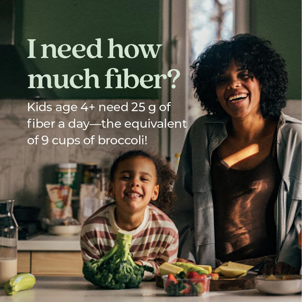 Organic Plant-Based Fiber Gummies for Kids, 4g Prebiotic Fiber, Vegan, Non-GMO, USDA Organic, Gluten-Free, Citrus-Berry Flavor, 60 ct