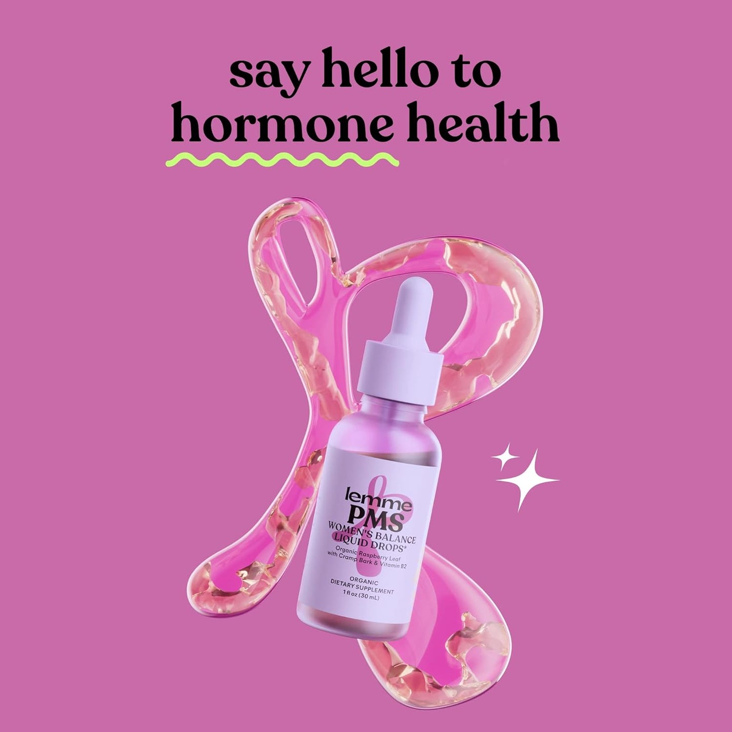 Organic PMS Hormone Balance Liquid Drops for Women - Herbal Blend for Relief from PMS & Mild Period Cramping - Raspberry Leaf, Dong Quai, Cramp Bark, Reishi & B2 - Sugar-Free - 1 fl oz