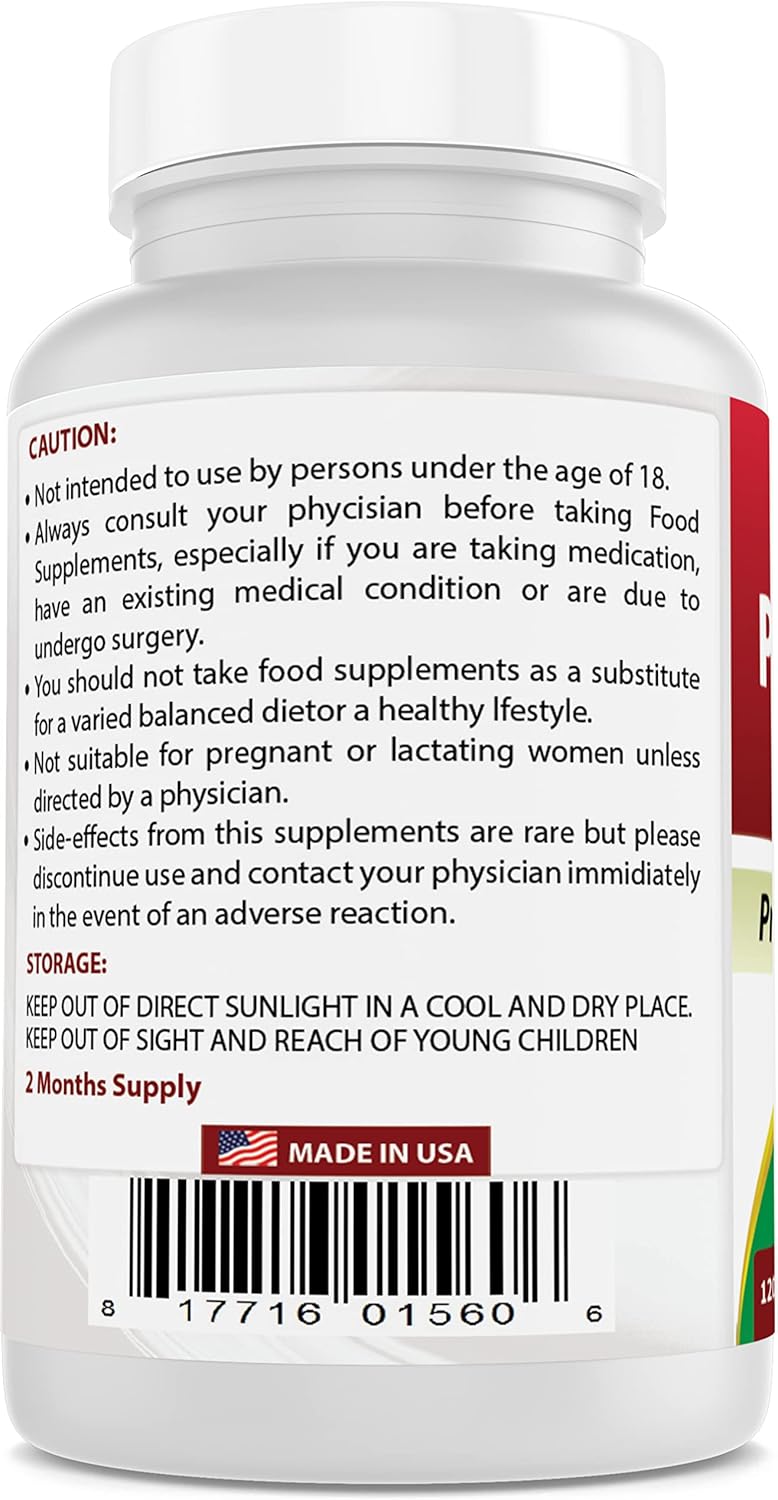Organic Pomegranate Extract Capsules - 250 mg, 120 Count - Top Quality Formula