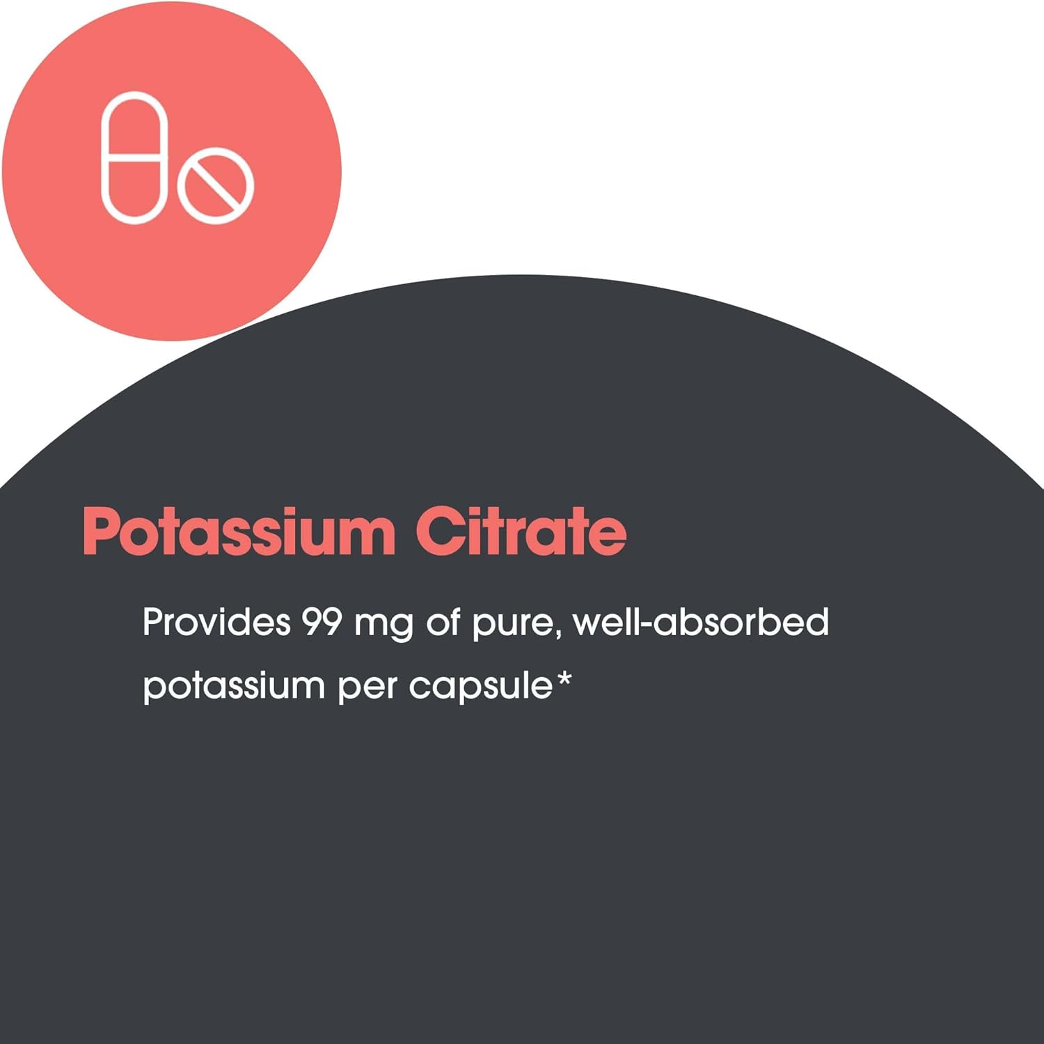 Organic Potassium Citrate Supplement 99mg - Well-Absorbed, Vegetarian Capsules - 120 Count for Men & Women by Allergy Research Group