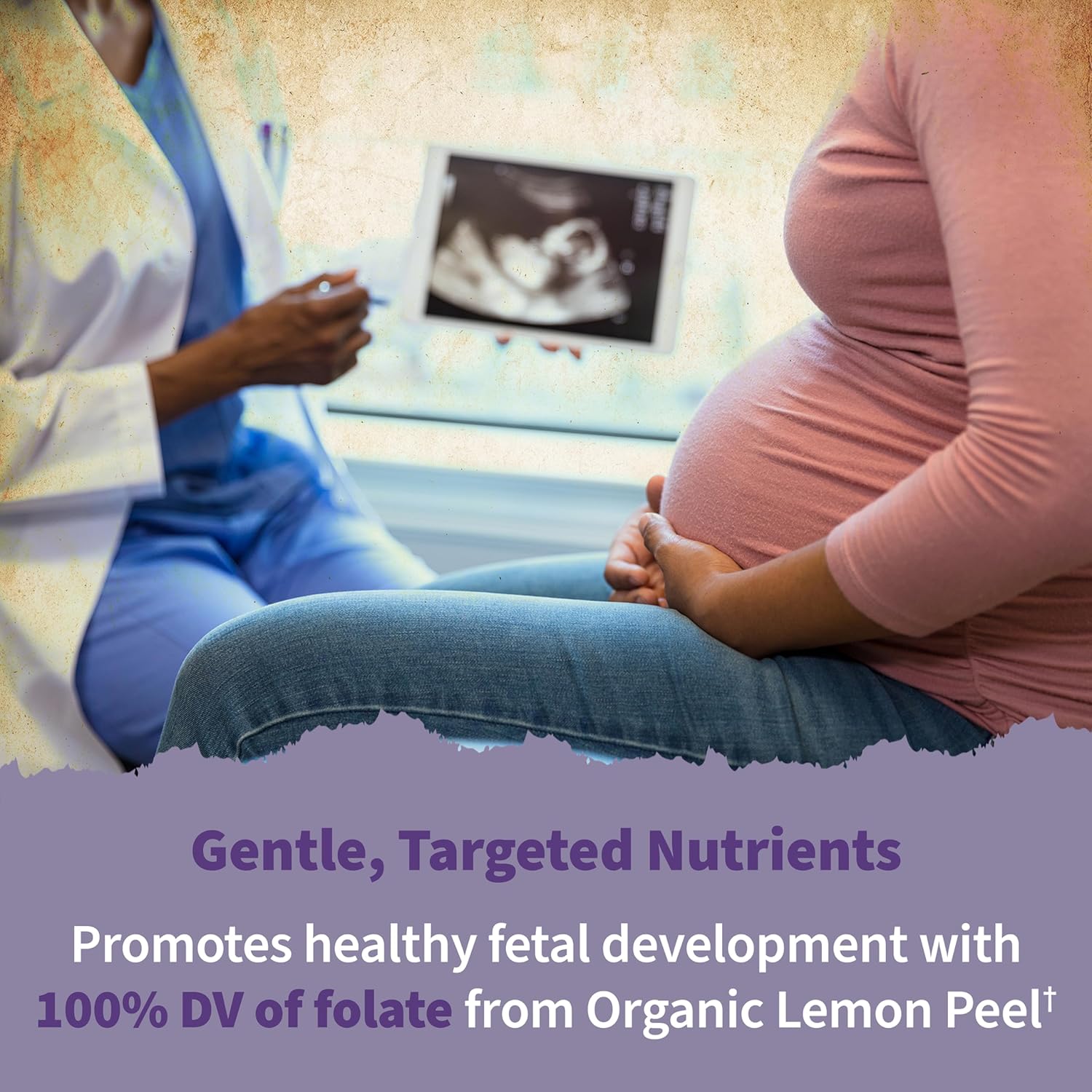 Organic Prenatal Vitamins with Folate for Energy & Fetal Development - Non-Constipating Iron, Vitamin C, B6, B12, D3 - Gluten-Free, Vegan - 30 Day Supply