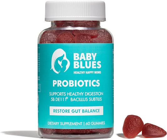 Organic Probiotic Gummy Vitamins for Moms - Strawberry Flavor - 5 Billion CFU