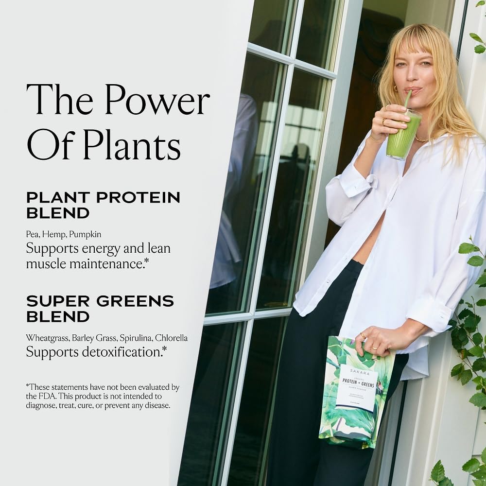Organic Protein, Metabolism, and Prebiotic Fiber Super Powder Bundle by SAKARA - Plant-Based Supplements for Wellness