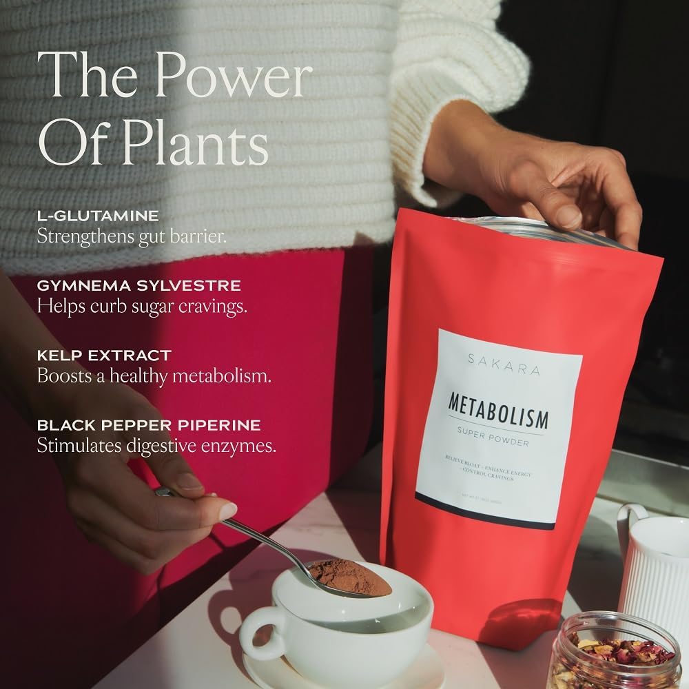 Organic Protein, Metabolism, and Prebiotic Fiber Super Powder Bundle by SAKARA - Plant-Based Supplements for Wellness