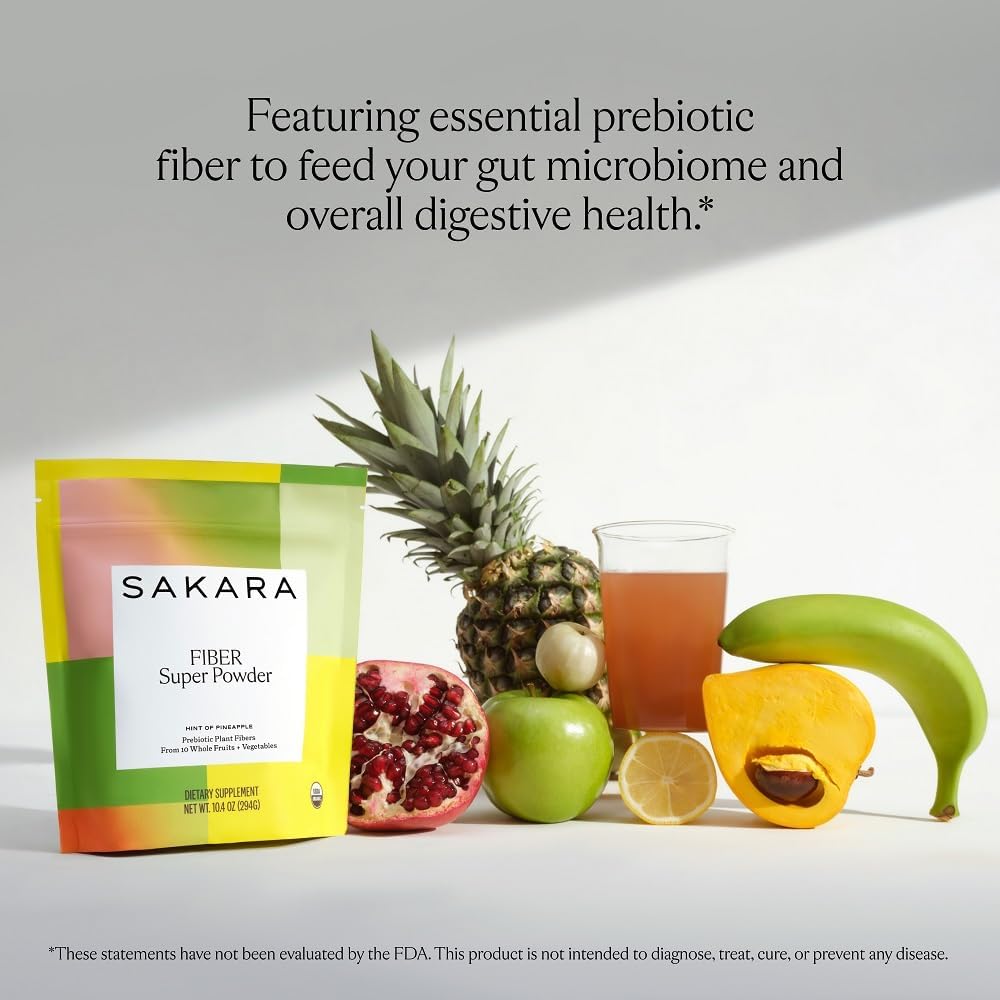 Organic Protein, Metabolism, and Prebiotic Fiber Super Powder Bundle by SAKARA - Plant-Based Supplements for Wellness