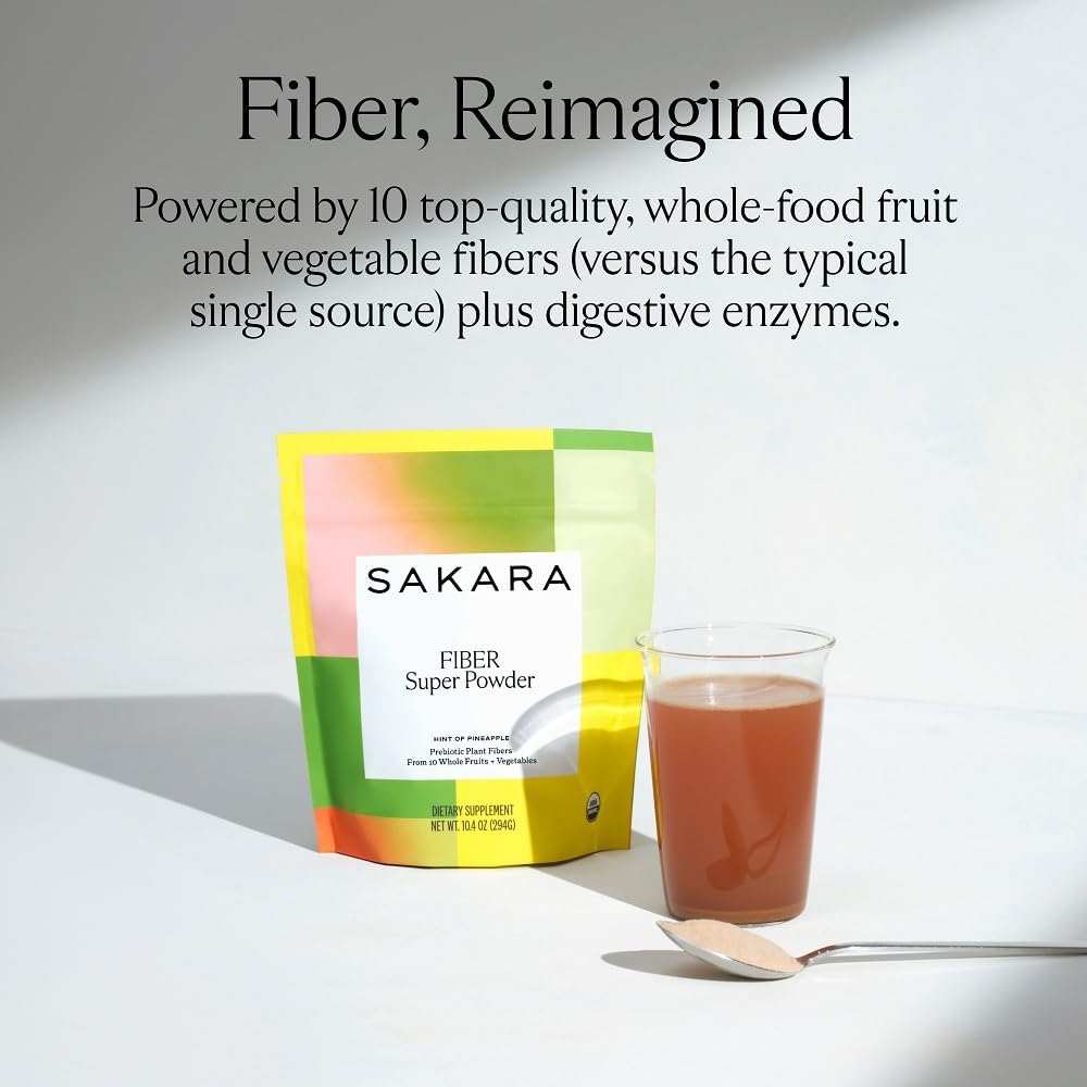 Organic Protein, Metabolism, and Prebiotic Fiber Super Powder Bundle by SAKARA - Plant-Based Supplements for Wellness