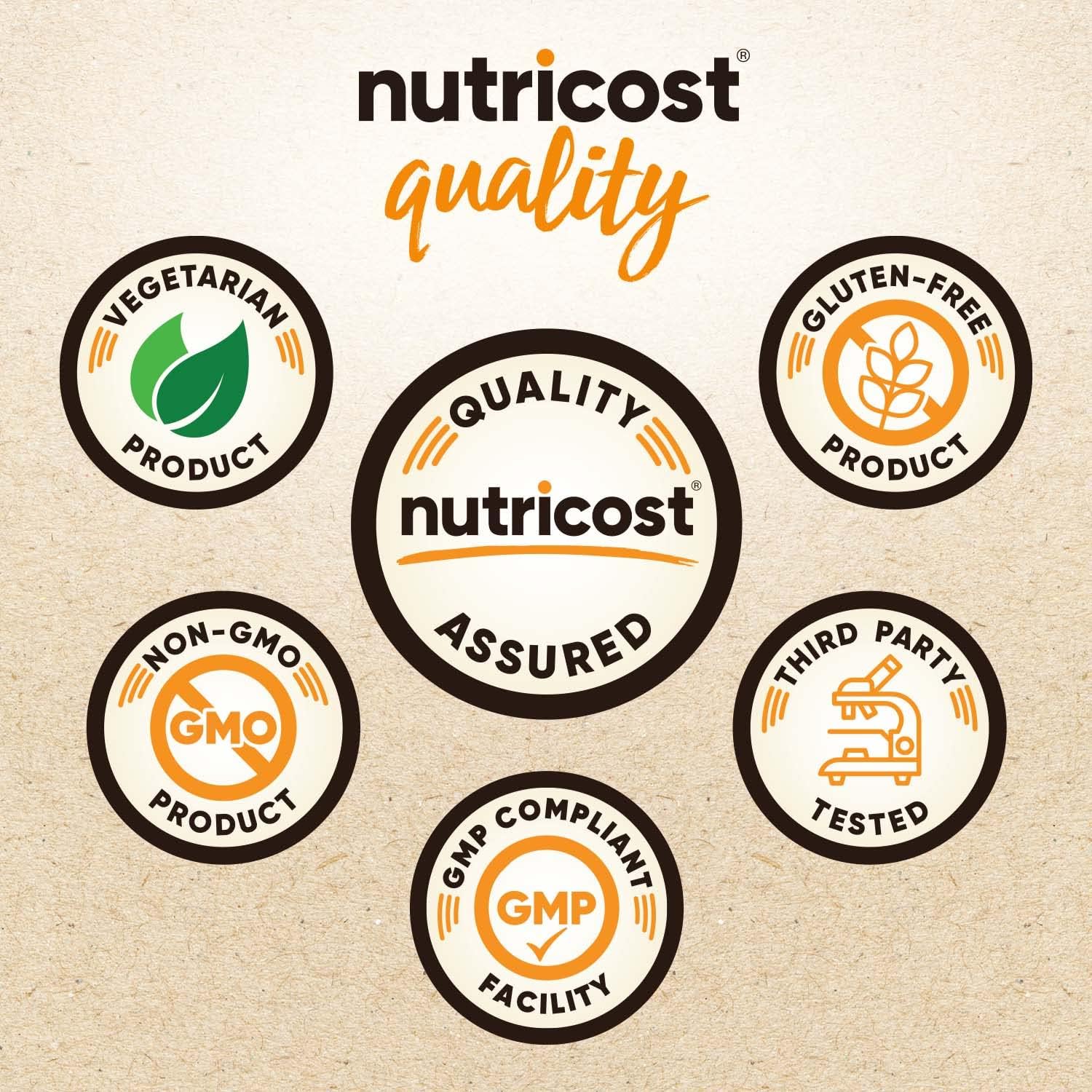Organic Psyllium Husk & Jerusalem Artichoke Fiber Capsules - 300 Capsules, 60 Servings, Gluten Free, 3g Per Serving - Nutricost Prebiotic Fiber Supplement