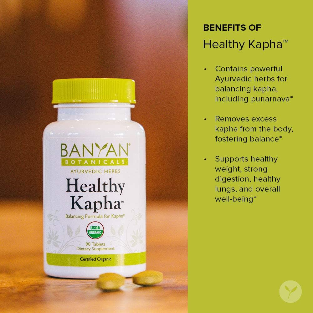 Organic Punarnava Herbal Tablets for Kapha Balance, Weight Management & Digestion - 90 Tablets