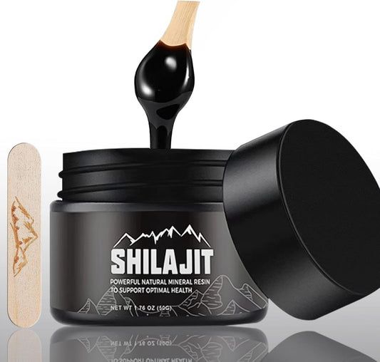 Organic Pure Himalayan Shilajit Resin - 50g Golden Grade Supplement with 80+ Trace Minerals for Energy & Immune Support