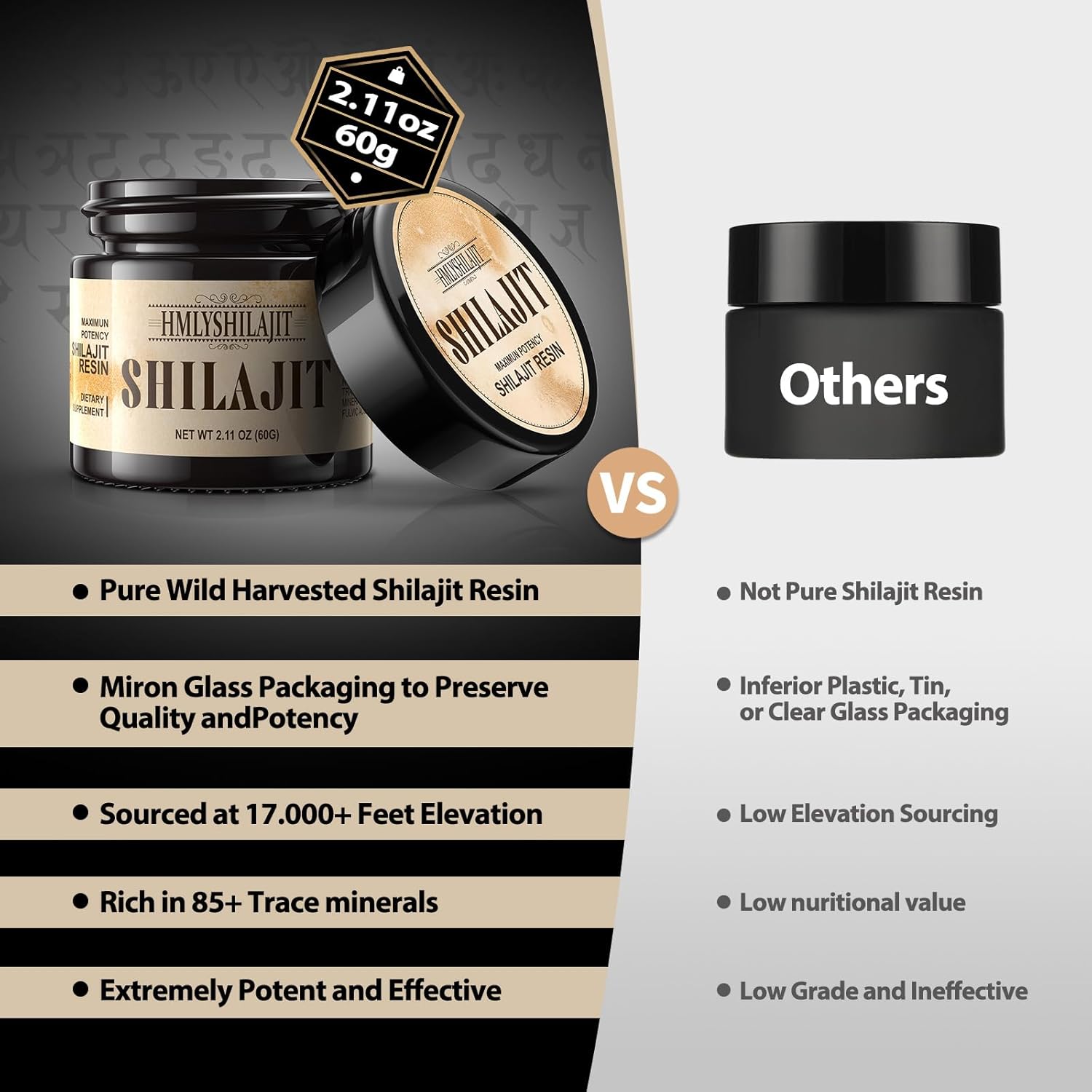 Organic Pure Himalayan Shilajit Resin 240g - Gold Grade Supplement with 85+ Trace Minerals & Fulvic Acid for Energy & Immunity - Geloo Shilajit