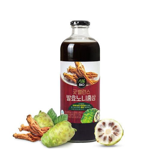 Organic Red Ginseng Fermented Noni Juice - 33.8 fl oz (1L) - All Bio Java by ALLBIO
