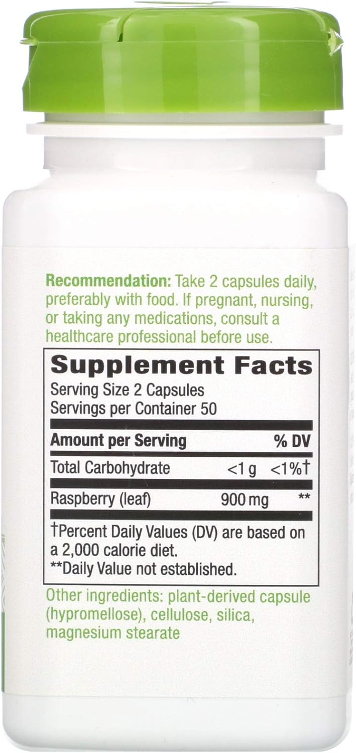 Organic Red Raspberry Leaf Capsules - 450 mg, 100 Count by Nature's Way