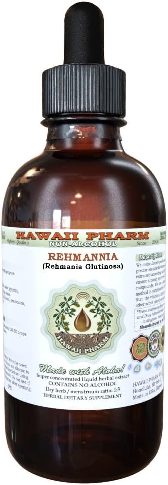 Organic Rehmannia Liquid Extract Glycerite Herbal Supplement - Alcohol-Free, USA-Made (2 fl. oz)