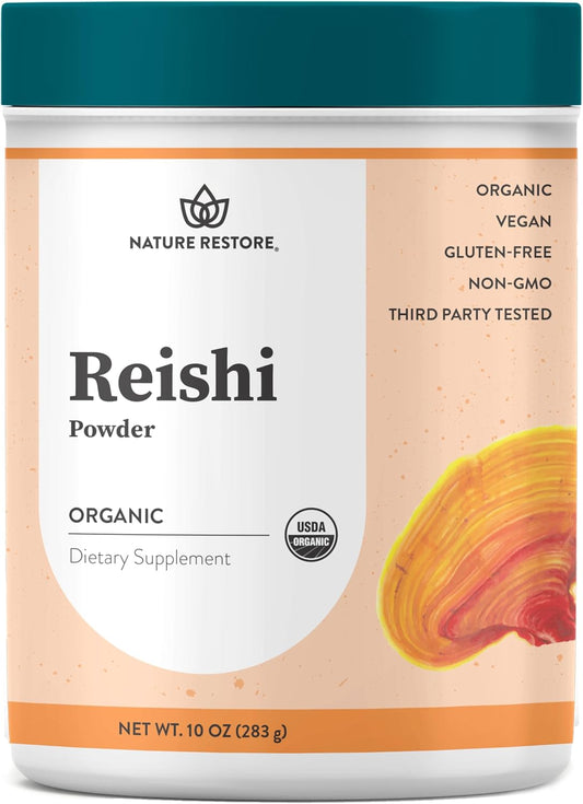 Organic Reishi Mushroom Powder - 10oz, USDA Certified, Non-GMO, Gluten-Free, California Packaged - Ganoderma Lucidum/Lingzhi