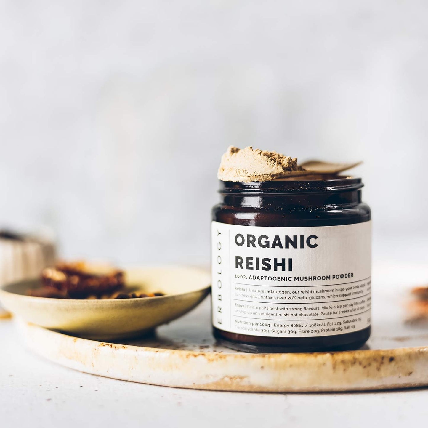 Organic Reishi Mushroom Powder - 50 Servings - 21% Beta-glucans - Immunity Support - Ganoderma Lucidum - Small Batch - Sustainably Grown in Europe - Vegan - Non-GMO - No Fillers