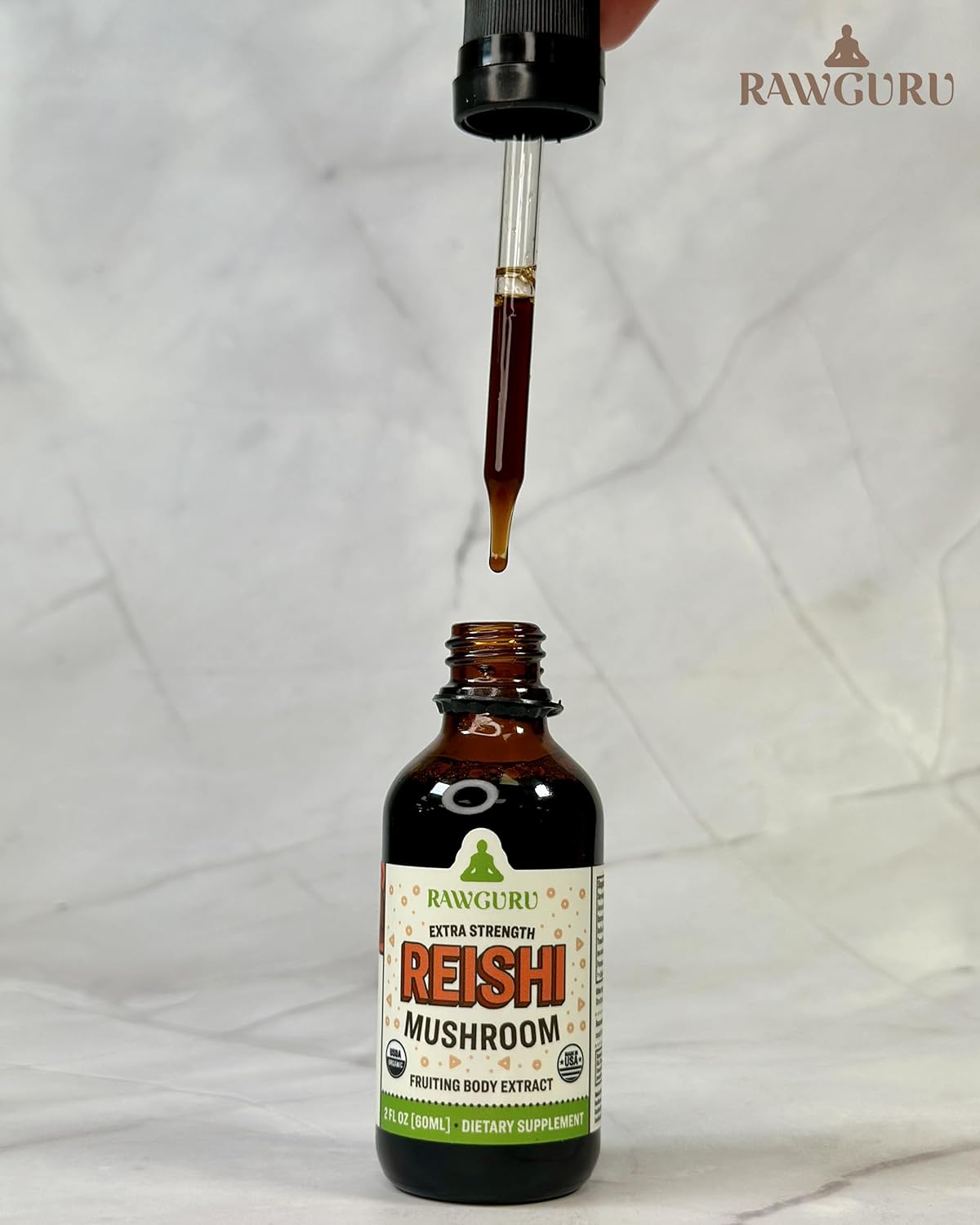Organic Reishi Mushroom Tincture with Nano-Processed Cognitive & Immune Support - Vegan Drops - 60 Servings