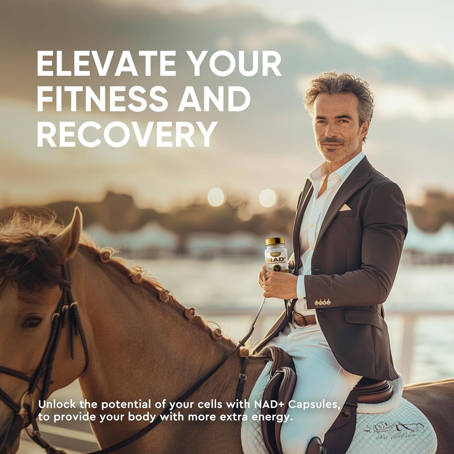 Organic RGD NAD Resveratrol Supplement - 120 Capsules of 1000mg Nicotinamide Riboside for Anti Aging, Energy, and DNA Repair