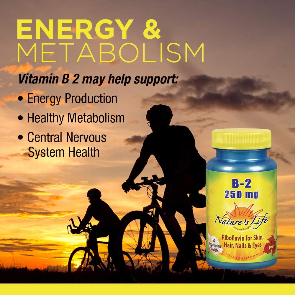 Organic Riboflavin Supplement for Skin, Hair, Nails & Metabolism - 500 VegCaps, Non-GMO - Pack of 2